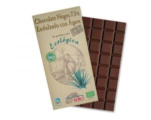 Ciocolata neagra BIO 73% cacao cu sirop de Agave  100 grame