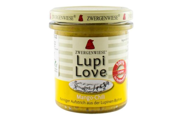 Crema tartinabila Bio vegetala din lupin cu mango chilli Lupi Love 165 grame