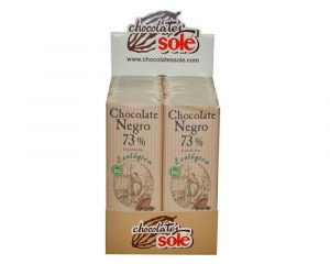 Mini tableta ciocolata neagra BIO 73% cacao 25 grame