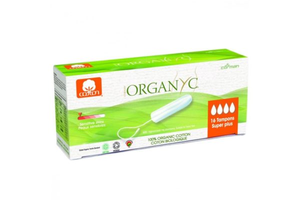 Tampoane Organyc SUPER PLUS din bumbac organic 16 bucati