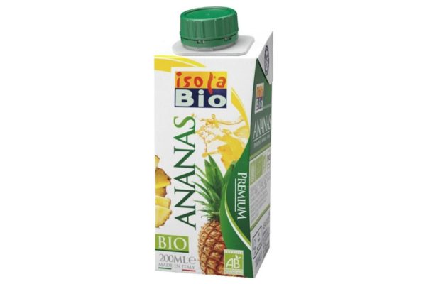 Bautură bio premium din ananas fara zahar Isola Bio 200 ml