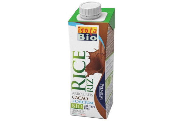 Băutură bio din orez, calciu şi cacao fara zahar Isola Bio 250 ml