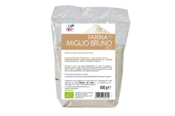 Făină bio din mei brun 500 gr