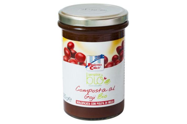 Gem bio de goji îndulcit cu pulpă de mere 320 gr