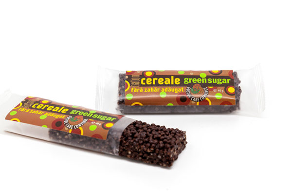 Baton cereale cu cacao și Green Sugar 40 gr