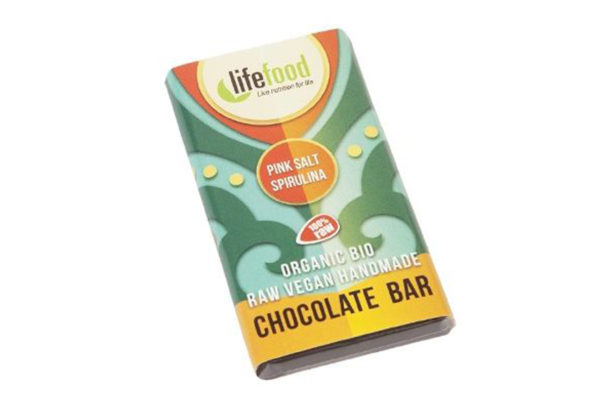 Ciocolată MINI cu spirulină și sare de Himalaya raw bio 15g