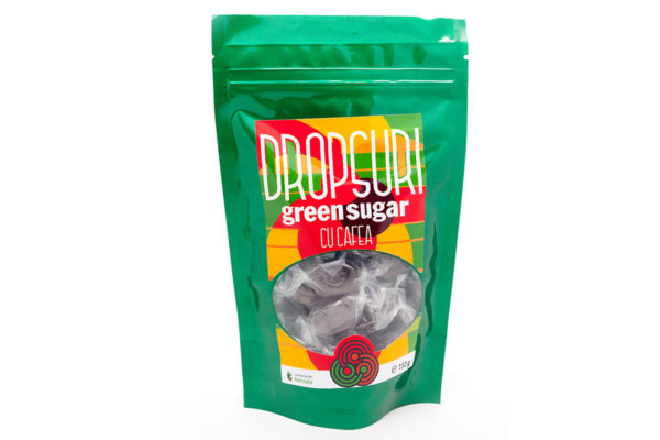 Dropsuri Green Sugar cu cafea, fără zahăr, 150 gr