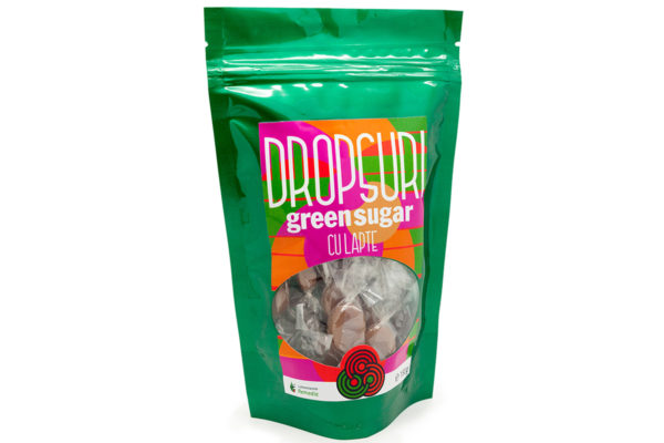 Dropsuri Green Sugar cu lapte, fără zahăr, 150 gr