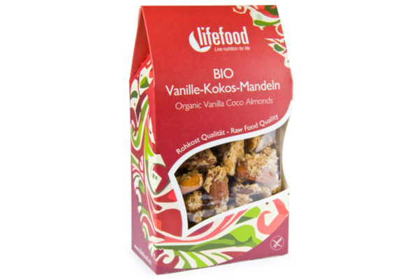 Migdale cu cocos și vanilie raw bio 90g