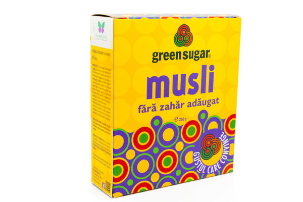 Musli crocant fără zahăr, Green Sugar, 250 gr