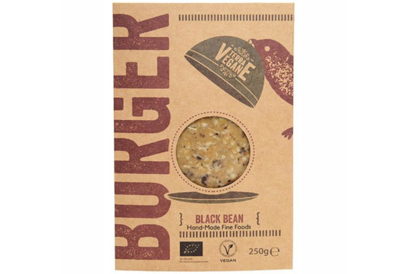 Burger vegan bio din fasole neagra Terra Vegane