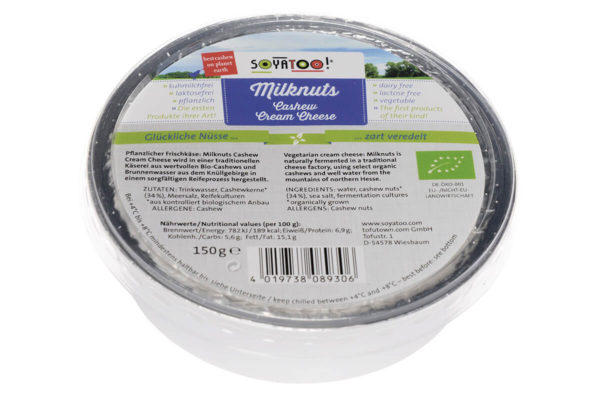 Cremă vegetariană de brânză pe bază de caju, Milknuts, 150 gr - imagine 2