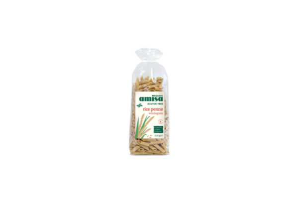 Penne bio din orez integral fără gluten Amisa 500 gr