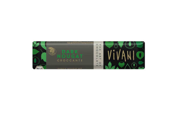 Ciocolată neagră bio cu crocant de alune Vivani 35 gr