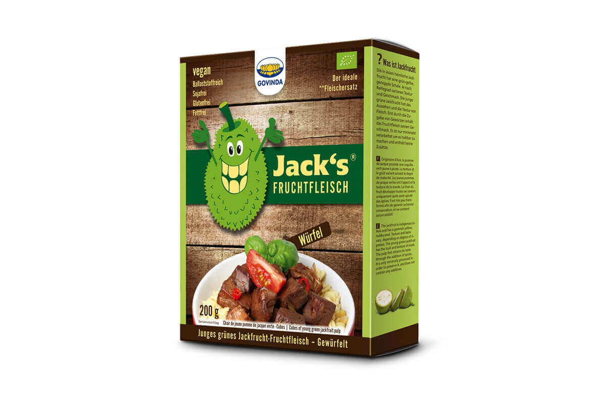 Jackfruit bio cuburi cu condimente Govinda 210 gr