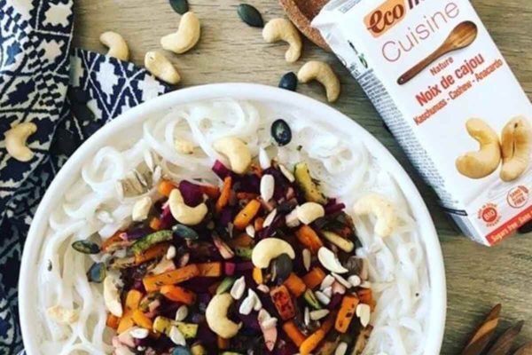 Cremă vegetală bio pentru gătit pe bază de caju Ecomil 200 ml - imagine 6