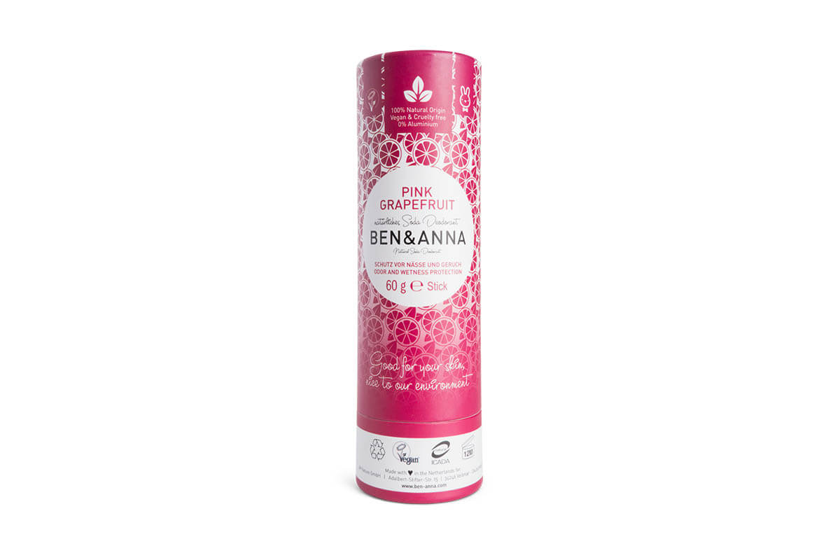 Deodorant stick Pink Grapefruit tub hârtie Ben&Anna 60 gr