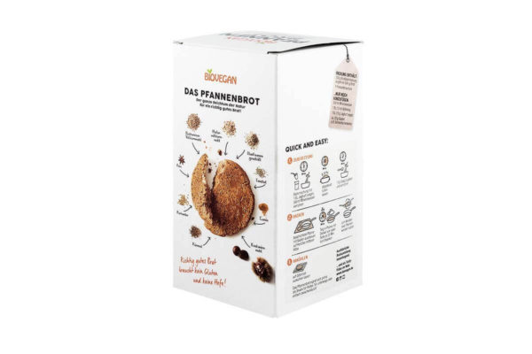 Mix bio pentru pâine la tigaie fără gluten Biovegan 330 gr - imagine 4