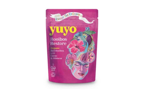 Ceai bio Rooibos Restore cu cacao și hibiscus Yuyo 23 gr