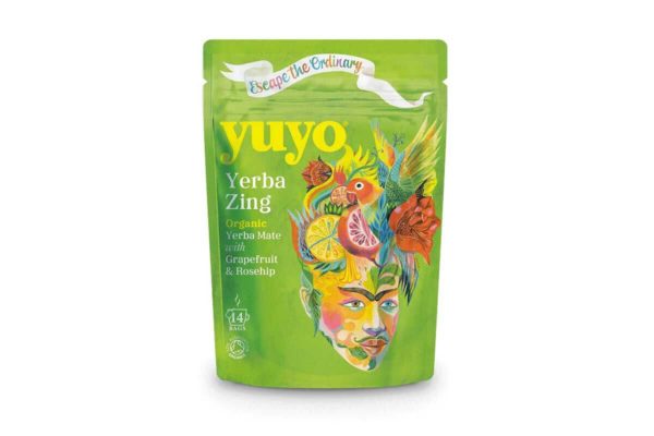 Ceai bio yerba mate Yerba Zing cu grapefruit și măceșe Yuyo 23 gr