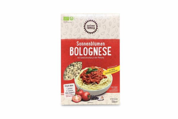 Mix bio vegan pentru paste bolognese pe bază de floarea-soarelui Sunflower Family 131 gr