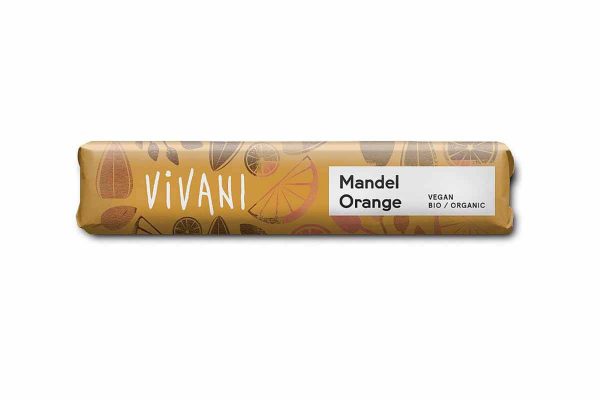 Ciocolată bio vegană cu portocale şi migdale Vivani 35 gr