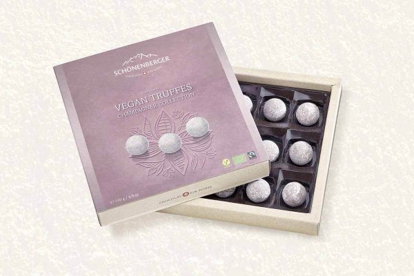 Trufe bio vegane cu Champagne Schönenberger 140 gr - imagine 2