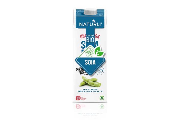 Băutură bio din soia cu calciu și vanilie Naturli' 1 L