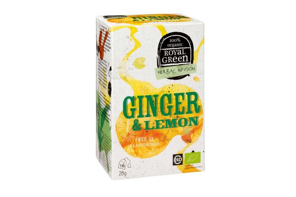 Ceai bio cu ghimbir şi lămâie Royal Green 27 gr