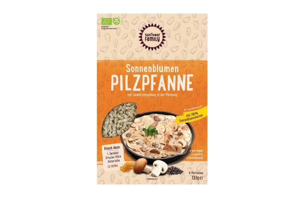 Mix bio vegan pentru tocăniță cu ciuperci pe bază de floarea-soarelui fără gluten Sunflower Family 131 gr