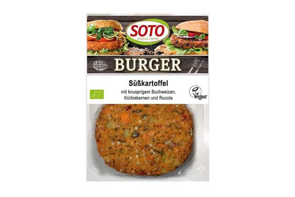 Burger bio vegan cu cartof dulce Soto 160 gr