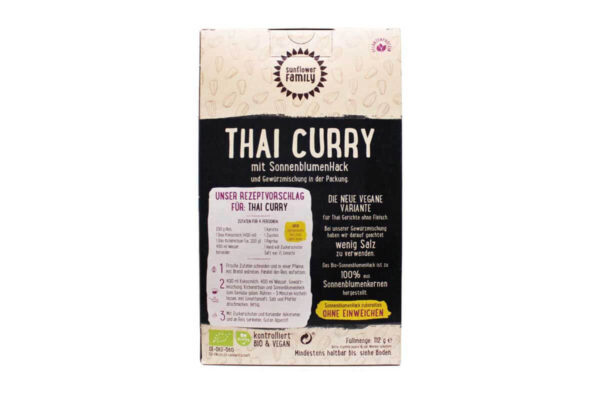 Mix bio vegan pentru Thai Curry pe bază de floarea-soarelui fără gluten Sunflower Family 112 gr - imagine 2