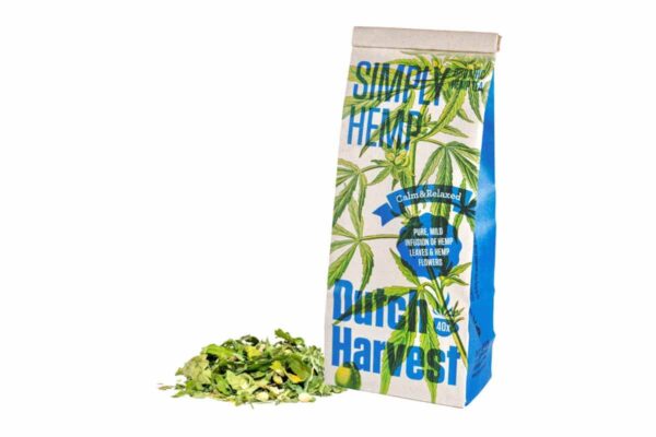 Ceai de cânepă bio Simply Hemp Calm & Relaxed fără cofeină Dutch Harvest 40 gr