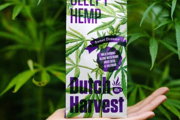 Ceai de cânepă bio Sleepy Hemp Sweet Dreams fără cofeină Dutch Harvest 40 gr - imagine 2