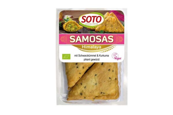 Samosas bio vegan Himalaya cu chimen negru și turmeric Soto 230 gr