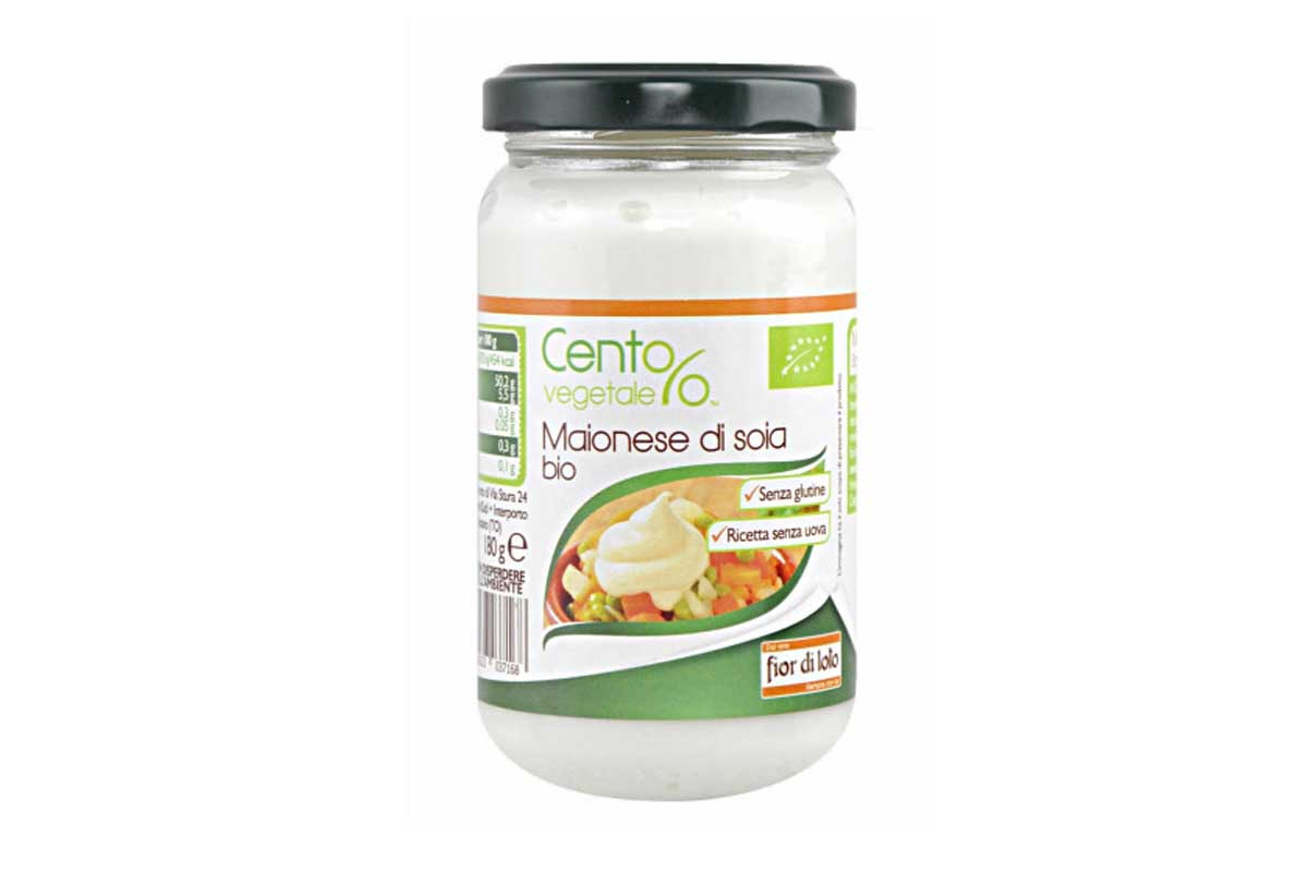 Maioneză bio vegană din soia fără gluten Fior di Loto 180 gr