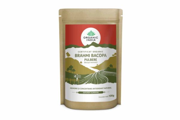 Brahmi Bacopa pulbere bio Organic India 100 gr