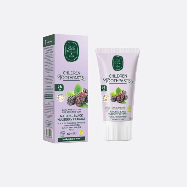 Pastă de dinți vegană cu extract natural din dude negre pentru copii între 2-6 ani Eyup Sabri Tuncer 60 ml