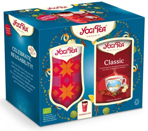 Pachet cadou Cana termos +1 Ceai bio Classic Editie Limitata Yogi Tea