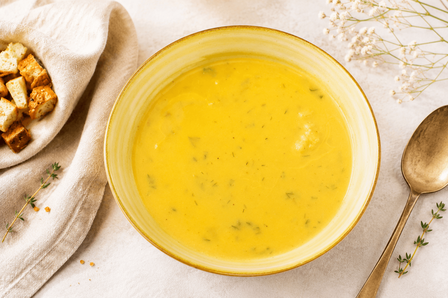 Supă cremă de dovlecel cu mărar fără gluten 350 ml