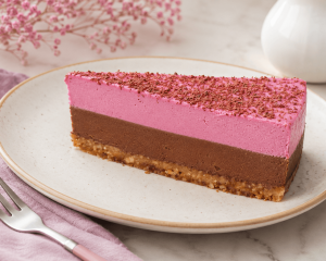 Tort raw cu căpșuni și ciocolată fără gluten fără zahăr 110 gr